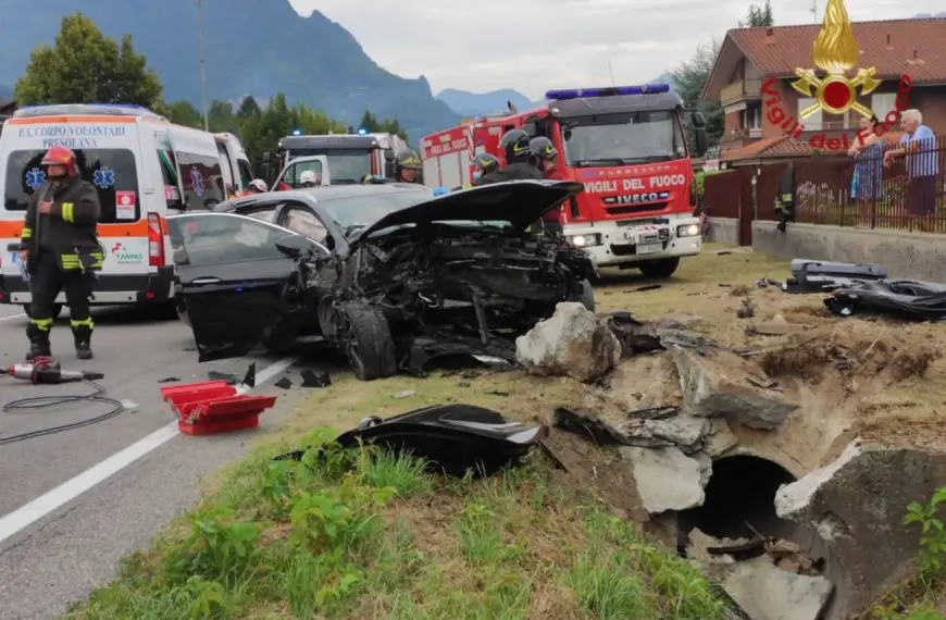 Clusone: 27enne ferito in un incidente stradale nella mattinata di domenica 2 agosto