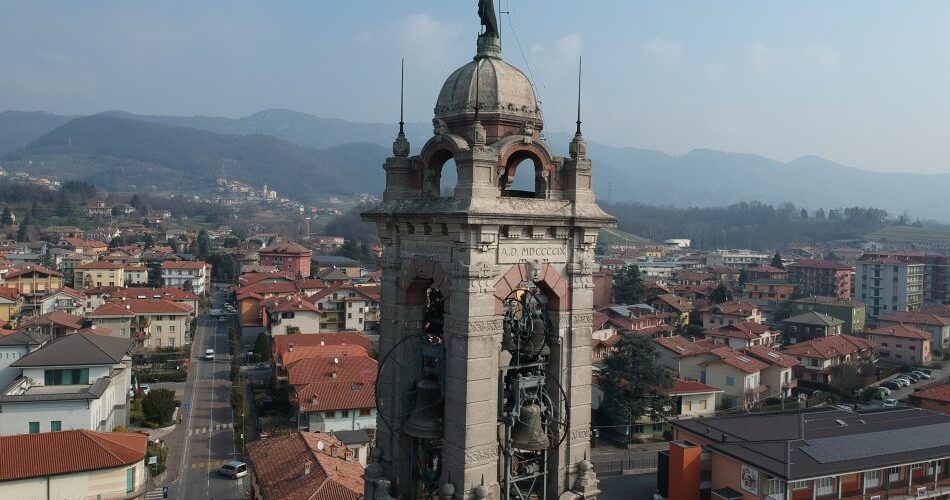 restauro del campanile di Almè
